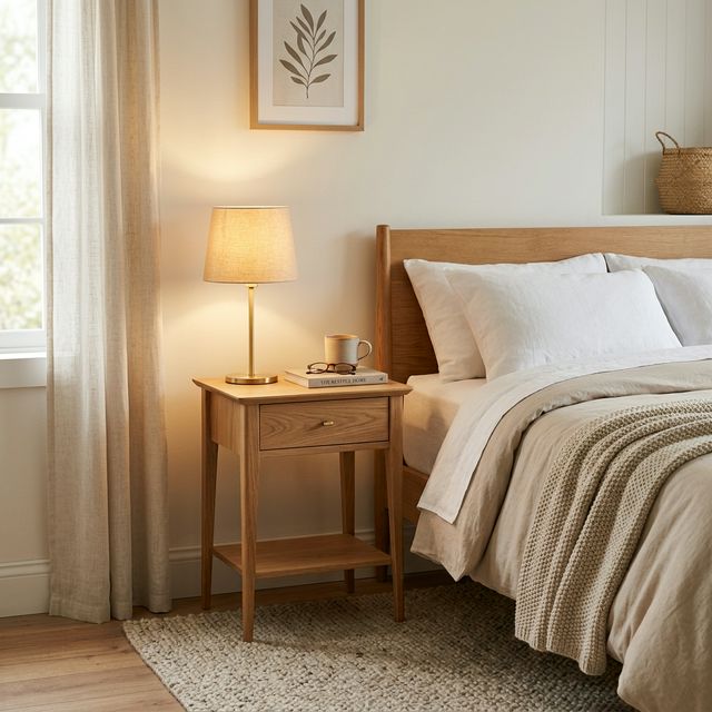 طاولة جانبية خشبية